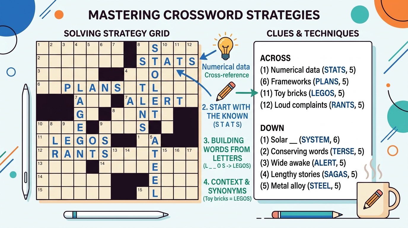 Mini crossword strategy illustration for Crossword Mini